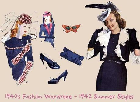 1940's-Fashion-Wardrobe---1942-Summer-Styles- 1940's-Fashion-Wardrobe---1942-Summer-Styles-