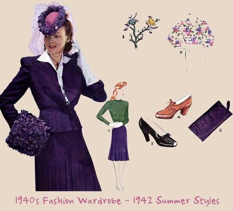 1940's-Fashion-Wardrobe---1942-Summer-Styles- 1940's-Fashion-Wardrobe---1942-Summer-Styles-