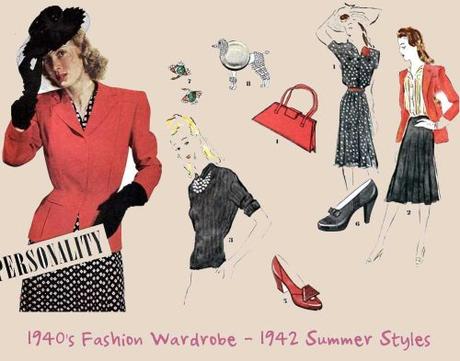 1940's-Fashion-Wardrobe---1942-Summer-Styles- 1940's-Fashion-Wardrobe---1942-Summer-Styles-