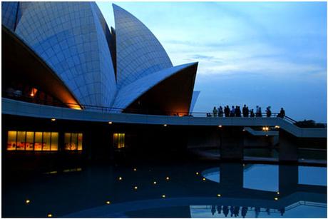 Lotus Temple evening view