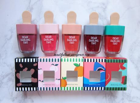 Review/Swatches: Etude House Dear Darling Water Gel Tint – 5 shades