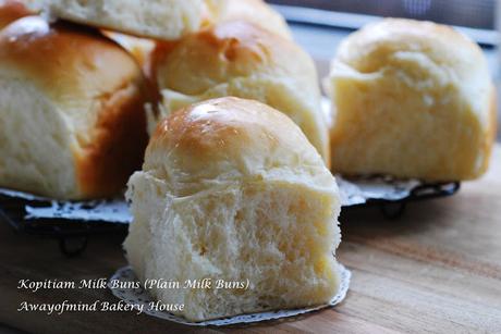 Kopitiam Buns / Plain Milk Buns (Overnight Sponge Dough Method)