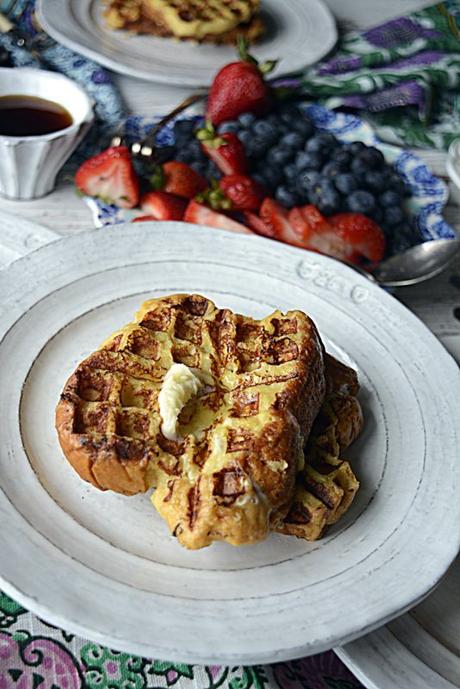 french brioche coconut milk waffle toast