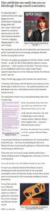 Cally Beaton: How to recover an award nomination by revealing another oddity Cally Beaton: How to recover an award nomination by revealing another oddity