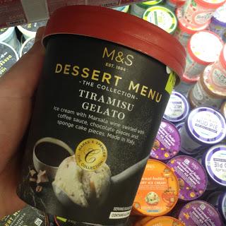 M&S Dessert Menu Tiramisu Gelato