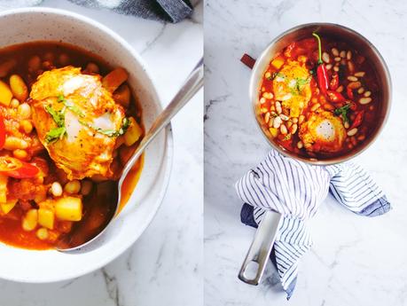 Vegetarian Egg & Cannellini Bean Stew