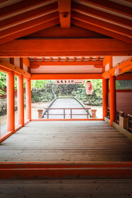 Inside Itsukushima Shrine, Miyajima island 
