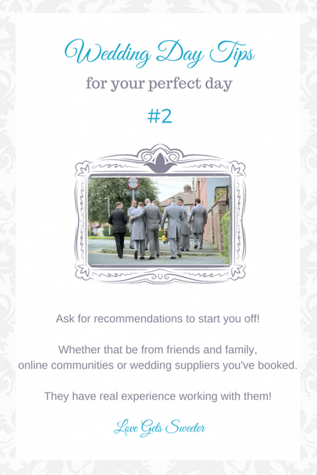 Top tips for the perfect wedding day by love gets sweeter wedding videography in lancashire recommending other wedding suppliers