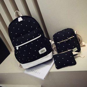 4 Amazing Shcool Bags for High School 3PCS Canvas Backpack Set