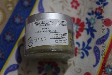 Unboxing and Review of August Glo Box Tvakh Oil Free Anti Acne Gel, Price Rs. 585