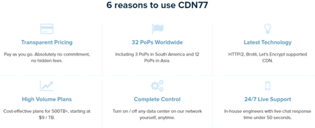 CDN 77 Review: Affordable Content Delivery Network For Content Needs