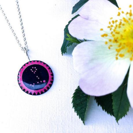 Dittany Rose Constellations Collection - Laser Cut Paper and Resin Pendant Dittany Rose Constellations Collection - Laser Cut Paper and Resin Pendant