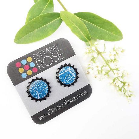 Dittany Rose Paper and Resin Handmade Spike Studs Dittany Rose Paper and Resin Handmade Spike Studs