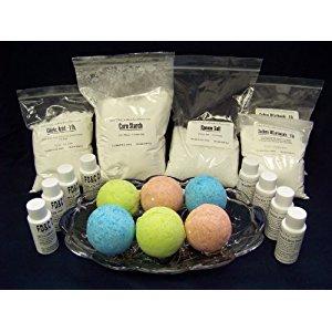 Complete Bath Bomb Starter Kit, 2 lbs. Baking Soda, 1 Lb. Citric, 1 lb. Corn Starch, 1 lb. Epsom Salt, 4 x 1 oz. fragrances, 4 x 1 oz. FD+C = Strawberry Red, Lemon Yellow, Sky Blue, Mint Green Image: Complete Bath Bomb Starter Kit, 2 lbs. Baking Soda, 1 Lb. Citric, 1 lb. Corn Starch, 1 lb. Epsom Salt, 4 x 1 oz. fragrances, 4 x 1 oz. FD+C = Strawberry Red, Lemon Yellow, Sky Blue, Mint Green
