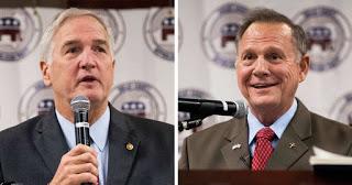 Luther Strange makes runoff with Roy Moore in Alabama U.S. Senate election, but that might add to the heat from Strange's mounting ethical baggage