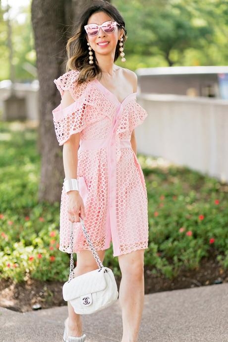 LUXE FOR LESS // PINK ONE SHOULDER RUFFLE DRESS