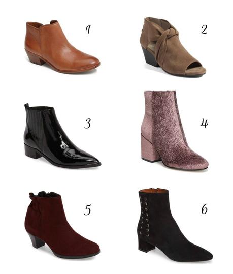 ankle boot styles from Nordstrom. Details at une femme d'un certain age.
