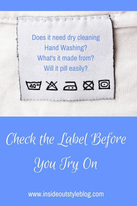 Shopping Tip:  Check the Label Before You Try It On