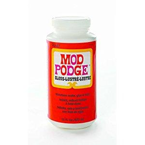 Mod Podge CS11202 Original 16-Ounce Glue, Gloss Finish - Quick-drying for multiple coat build up Image: Mod Podge CS11202 Original 16-Ounce Glue, Gloss Finish - Quick-drying for multiple coat build up