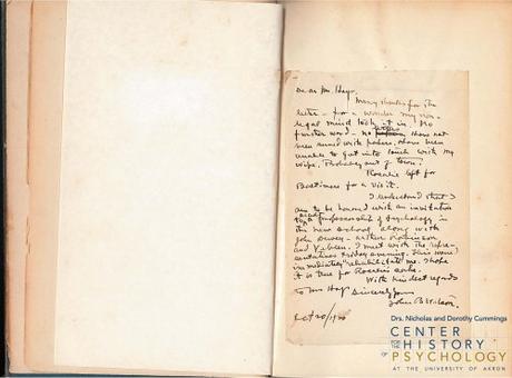 More than a Book: Finding a John B. Watson Letter