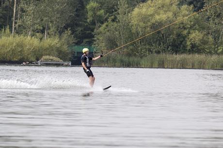 Water skiing at Willen Lake (no idea who they are)