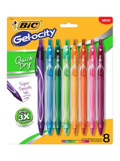 Going Back to School Is Mess-Free with BIC® Gel-ocity® Quick Dry Gel Pens!