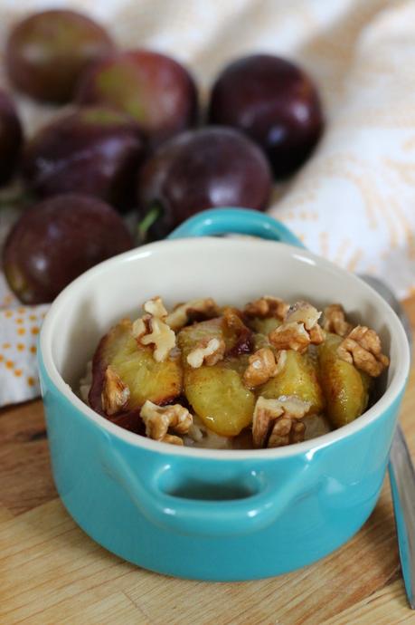 Organic porridge with cinnamon roast plum recipe organic porridge recipe