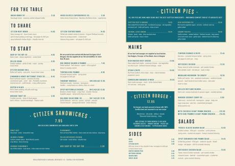 New Opening: The Citizen, St Vincent Place, Glasgow