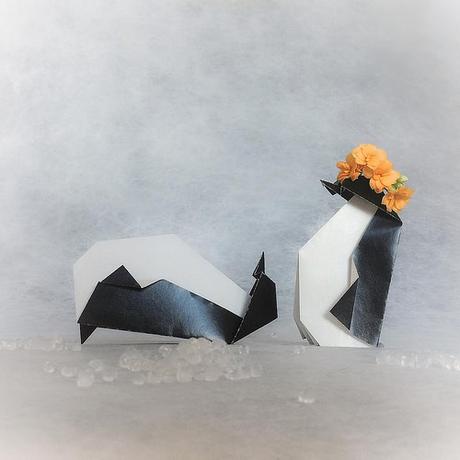 Wenche Lise Fossland - Origami Penguin Pair Wenche Lise Fossland - Origami Penguin Pair