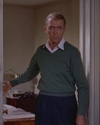 Jimmy Stewart’s Green Sweater in Vertigo Jimmy Stewart’s Green Sweater in Vertigo