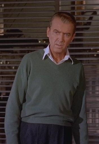 Jimmy Stewart’s Green Sweater in Vertigo Jimmy Stewart’s Green Sweater in Vertigo