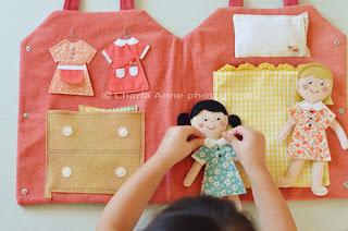 Image: Felt Dress-up Dolls and Carrying Case
