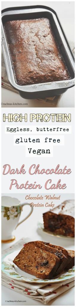 Chocolate protein cake recipe, How to make high protein bread | Eggless chocolate walnut protein cake