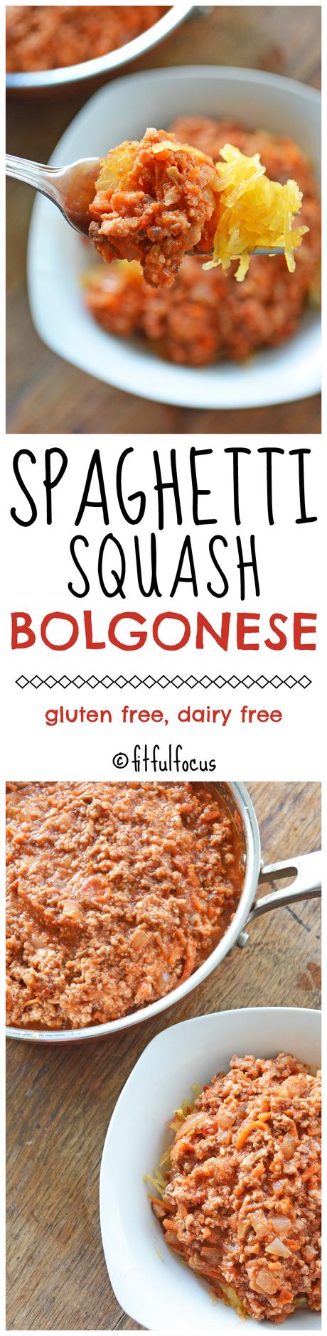 Spaghetti Squash Bolognese (gluten free, dairy free)