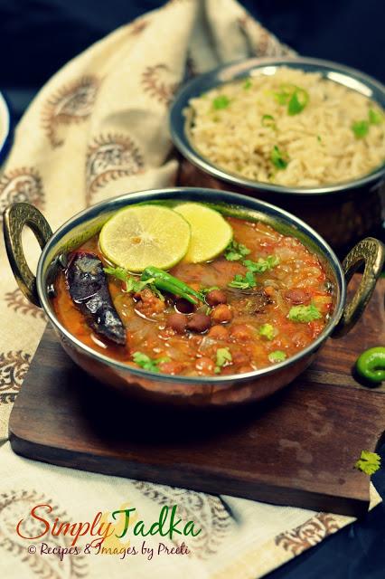Kala Chana Masala | Black Chickpea Curry with Jeera Brown Rice