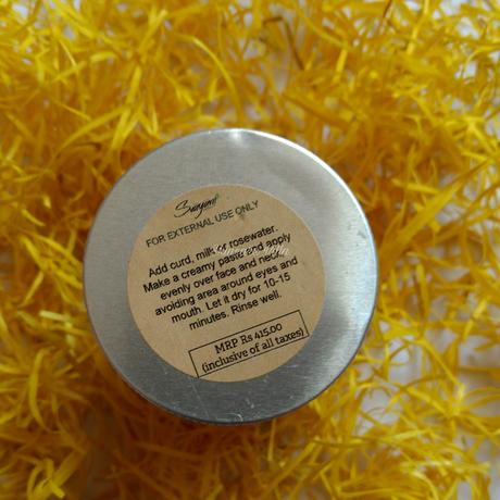 Svayam Natural Glow Face Pack Review Svayam Natural Glow Face Pack Review