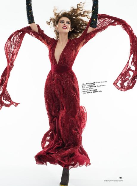 Auguste Abeliunaite in So 80’s Glam Haute Couture for ELLE by Benjamin Kanarek Auguste Abeliunaite in So 80’s Glam Haute Couture for ELLE by Benjamin Kanarek