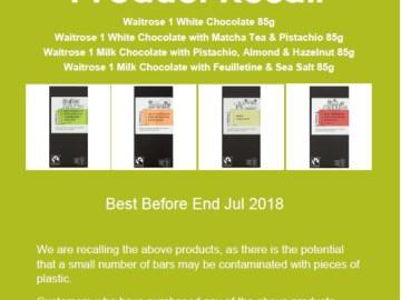 Waitrose recalls chocolate bars