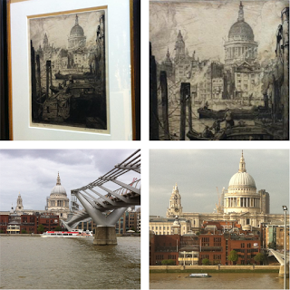 A View of St Pauls from Bankside – 1917 and 2017 A View of St Pauls from Bankside – 1917 and 2017