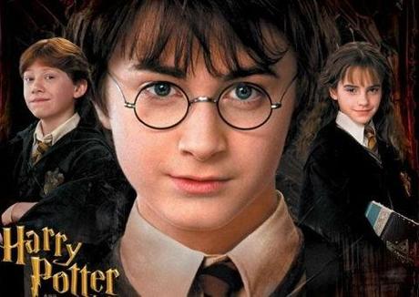 A promotional image for the first Harry Potter film.