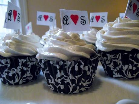 Wedding Shower Cupcakes with Flags
