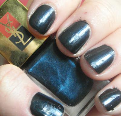 YSL Nail Polish in Black Indigo swatches & review YSL Nail Polish in Black Indigo swatches & review