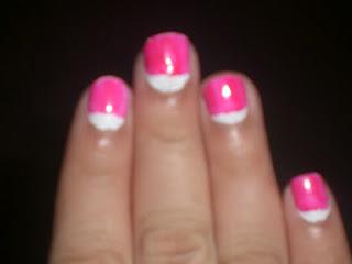My attempt at two tone nailpolish.... My attempt at two tone nailpolish....