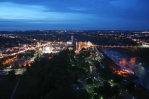 Niagara Falls Ontario oblique aerial photo