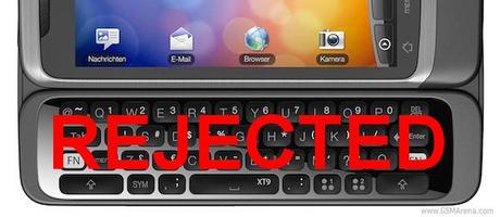 HTC rejected hardware QWERTY phones