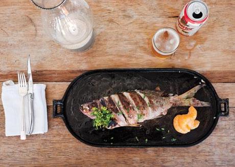 How to grill a whole fish? Grilled Fish with Tangerine and Marjoram