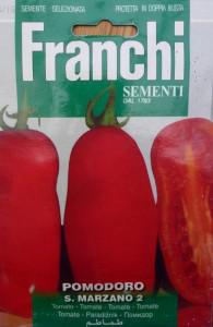 packet of san marzano tomato seeds