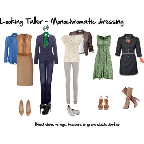 looking taller - monochromatic dressing