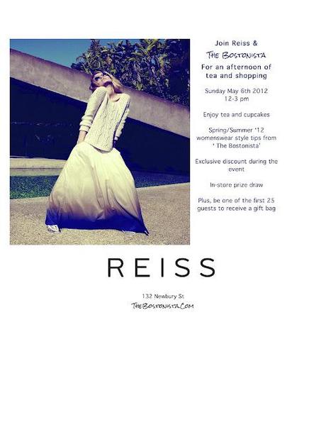 Join Me and Reiss for an Afternoon Tea!