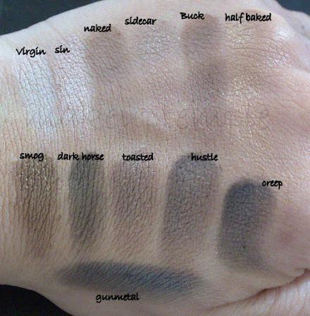 Swatches:Eye Shadow Palettes:Urban Decay: Urban Decay Naked Palette Swatches
